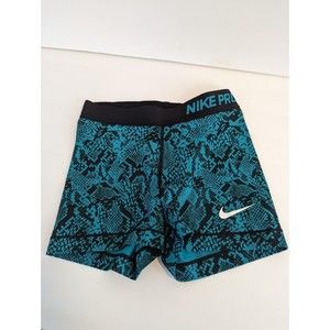 Nike Pro Spandex Snakeskin Print Dri-FIT Athletic Workout Running Bike Shorts